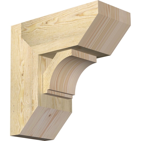 Ekena Millwork Imperial Slat Rough Sawn Bracket w/ Offset Brace, Douglas Fir, 8"W x 18"D x 18"H BKT0806X18X18IMP06RDF - main